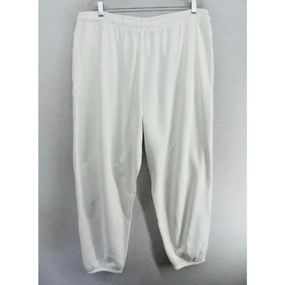 POLO RALPH LAUREN Pants Womens 2XL Big Pony Fleece Sweatpant Jogger White - Picture 3 of 10